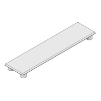 MODULAR SOLUTIONS POLYAMIDE PART<br>END CAP 45MM X 180MM LIGHT GRAY